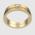 rotating_05.png Intricate Greek Key Band Ring 3D print