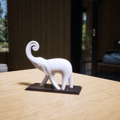 Imagen19_007.png Archivo STL Pequeña escultura - Elefante・Objeto imprimible en 3D para descargar