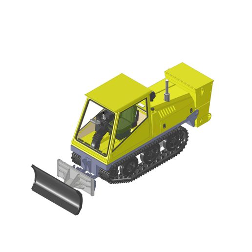 STL file Prinoth SW4S Sidewalk Snowplow 1/24 Scale Version 2 🌨️ ・3D ...