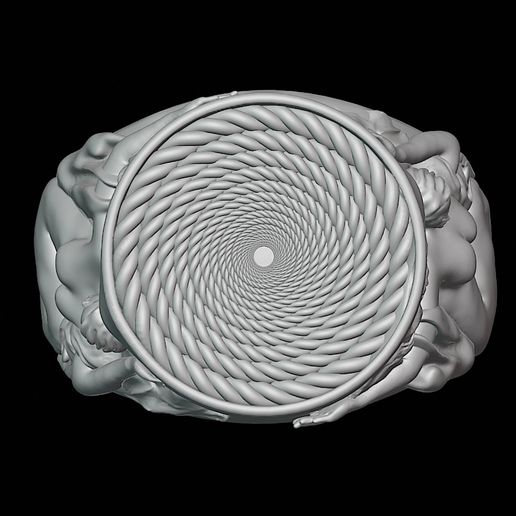 💍 Atlas ring with woman・ STL File for 3D printing・Cults