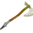Axe.png Leviathan Axe With multiple Pommels | Kratos Axe | With Ohm Clasper | By CC3D
