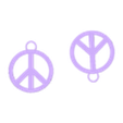 paz.stl peace pendant earrings jewelry earring