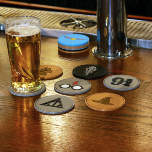 Multi-Color Harry Potter Coasters 3D model