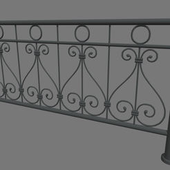 Fence_01_Render_01.png Fichier STL Clôture // Design 01・Modèle à imprimer en 3D à télécharger