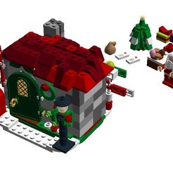 Step139.jpg OBJ file Pop up house dad and mom christmas lego pollypocket・Model to download and 3D print