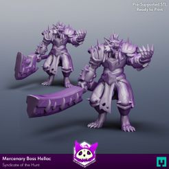 Mercenary-Boss_Front.jpg Fichier 3D Syndicate of the Hunt | Mercenary Boss Hellac・Design pour impression 3D à télécharger