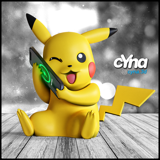 Pikachu Pokemon Charging Station 3D model
