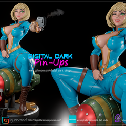 a.png 3D file Vault Girl from Fallout with NSFW version and Miniatures version COMBO PACK・Template to download and 3D print
