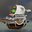 GoingMerry-1-demontado.png One Piece Fans - Bring the Going Merry Home in 3D - .stl File for Printing!