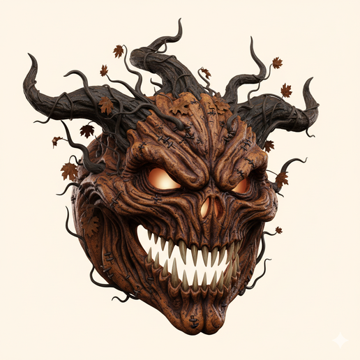 Jack-o’-lantern monster mask - Halloween, spooky, scary, horror, creepy, haunted, October 31, trick or treat, pumpkin, jack o’ lantern, jackolantern, ghost, skeleton, skull, zombie, witch, vampire, monster, mummy, Frankenstein 3D Model 3D model