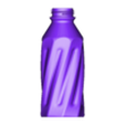 TwistedBottle90.STL Simple Twisted Bottle with Threads 2