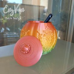 384518817_294456900049923_6613909722406121589_n.jpg STL file Romantic style pot with top・3D print model to download