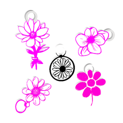 flower-bundle-set.png FLOWER KEYCHAIN BUNDLE SET / EARRINGS / NECKLACE