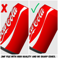 COKE-VECTOR.png Real scale Coca-Cola can container .3mf files