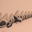 10.png Articulated dragon halloween skull edition