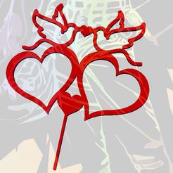 crpla.jpg 3D file CAKE TOPPERS IN LOVE・3D printable model to download