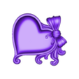 HeartTray.stl Coquette Bow Heart Catchall Tray