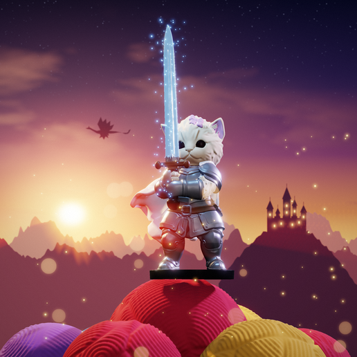 Knight Cat - Multicolor Figure (5-Part Kit, AMS Optional)
