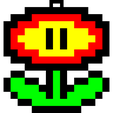 Fire-Flower.png Pixel Mario Keychains