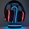 Cults3D support de casque Heliox.jpg Free STL file Headset Holder・3D print model to download