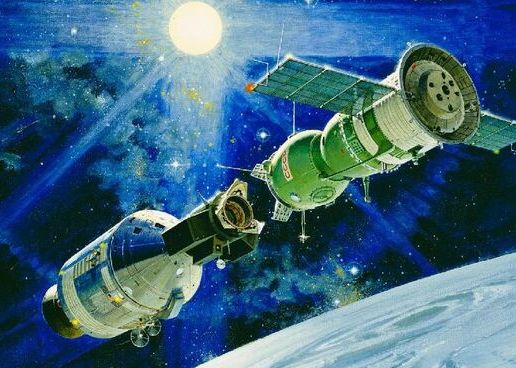 model of the Apollo-Soyuz spacecraft
