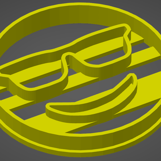 Molde de Galletas Cara con lentes de sol 😎 / Cookie Cutter 😎 3D model