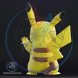 pikachu-back.png Life Size #025 3D Printer STL File