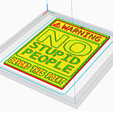6211056.png Warning No Stupid People Beyond This Point Sign STL PDF JPG Digital Download for Any 3D Printer - Instructions Included