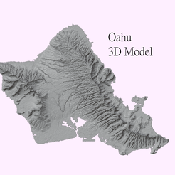 oahu.png Oahu Topographic Model - 3D Printer and CNC STL File