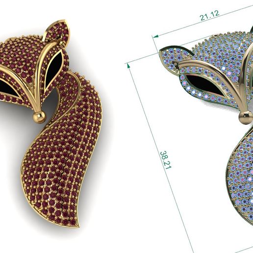 Fox Pendant S 3D model