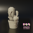 Cactus1.png STL file Cute Happy Cactus・3D printable model to download