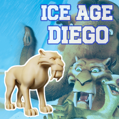 diego 1.1.png Free STL file DIEGO Ice Age・Template to download and 3D print