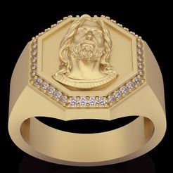 keyshot-jewelry-scene-setup-set-3.10371.jpg Файл STL кольцо Иисуса・Дизайн для загрузки и 3D-печати