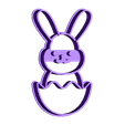 Conejo de pascuas 3 v3.stl Easter Bunny Cookie Cutter