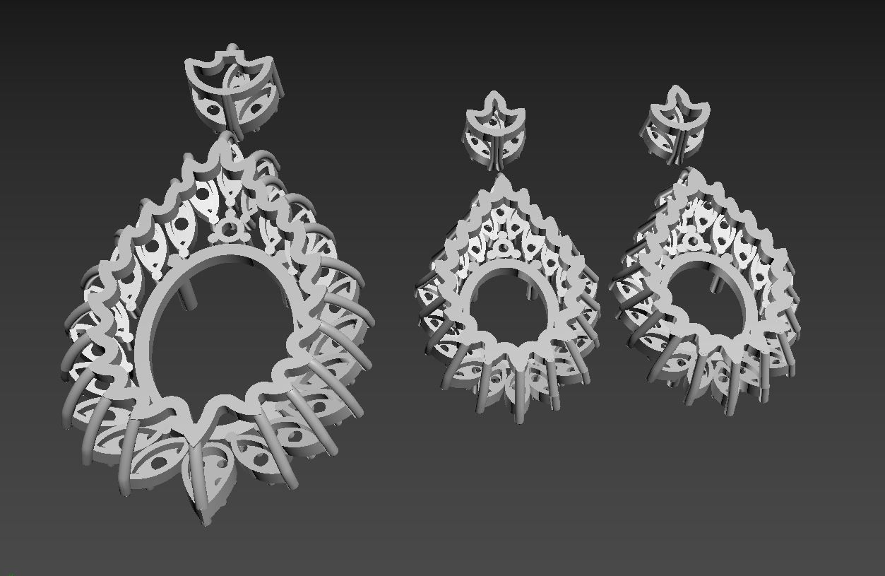 SS6-7.jpg Download OBJ file Set S 6 pendant and earring • 3D printable model, Regalia3D