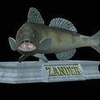 zander-statue-4-mouth-open-22.png fish zander / pikeperch / Sander lucioperca open mouth statue detailed texture for 3d printing