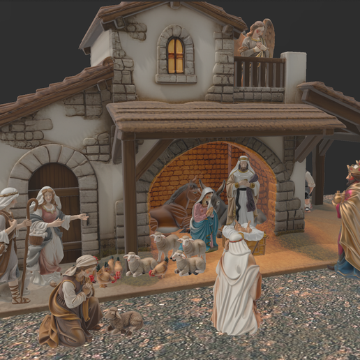 🎄 VIRGEN MARIA PARA PORTAL DE BELEN・Archivo STL para Impresión 3D・Cults