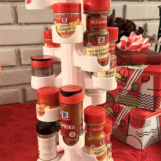 SpiceRack.jpeg Spinning Countertop Kitchen Spice Rack STL Files from Noslen Fusion Arts