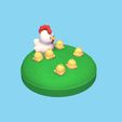 Cod27-Hen-and-cute-chicks-2.jpeg 3D file Hen and Cute Chicks・3D printing template to download