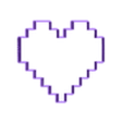 Pixel_Heart~9.5in_depth_0.75in.stl Pixel Heart Cookie Cutter 9.5in / 24.1cm