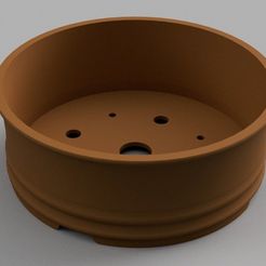 Pot_8.png Bonsai Pot Circular with Bottom Lips - No Support Print