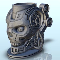 1.jpg Humanoid robot dice mug (5) - W40k 40 000 SciFi Futuristic Holder Beer Can Storage Container Tower Soda Box DnD RPG Boardgame 33cl 25cl 12oz 16oz 50cl Beverage