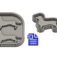 STL00401-2.png Dachshund with Silicone Mold Tray - 2 designs