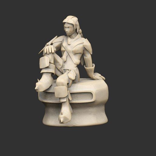 GuildStatue03.jpg Free STL file Guild Hero Statues x6・3D printable model to download, CharlieVet