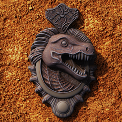 dinopendantrender.png Файл STL Подвеска Дино・3D-печатный дизайн для загрузки