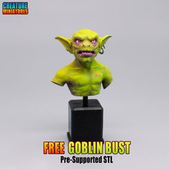 Goblin-bust.jpg Archivo 3D gratuito Busto de duende gratuito (preaprobado)・Objeto imprimible en 3D para descargar