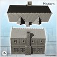 4.jpg Large modern house with elevated entrance and large windows (5) - Modern WW2 WW1 World War Diaroma Wargaming RPG