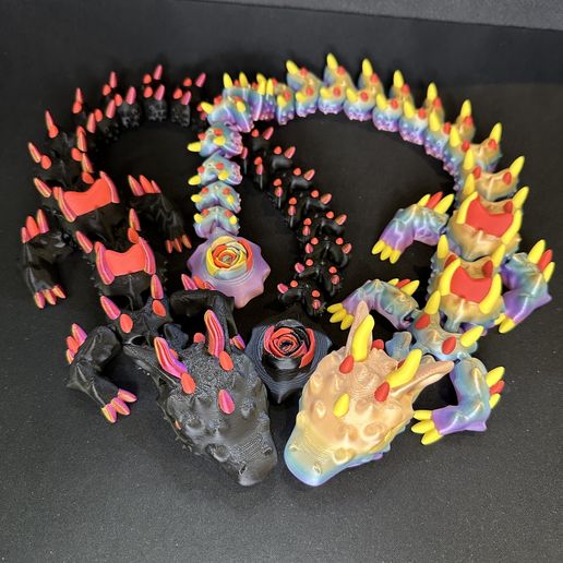rose-dragon.jpeg Flexi Thorn Dragon print in place no support