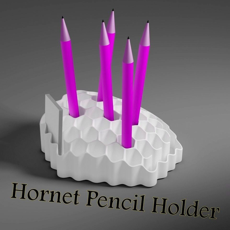 hornet_pencil_holder_title.jpg Download STL file Hornet Pencil Holder • 3D printer design, 3d-fabric-jean-pierre