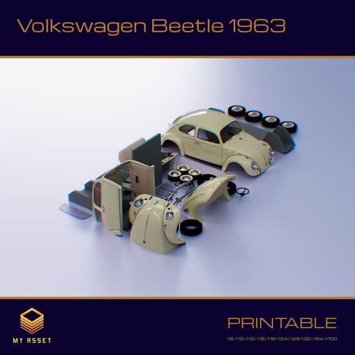 Image_Cults3d07.png Volkswagen Carocha 1963